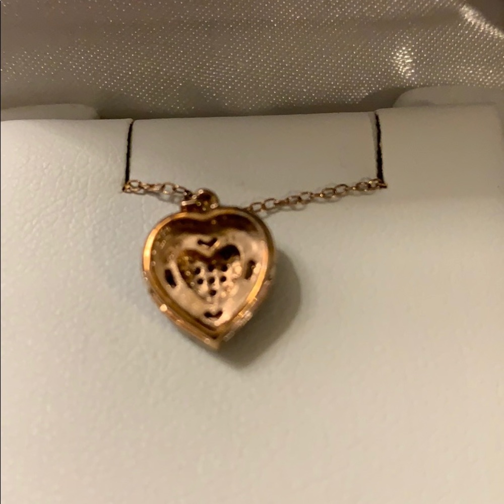 Heart necklace 1/20 carattw diamond sterlingsilver - Picture 3 of 6